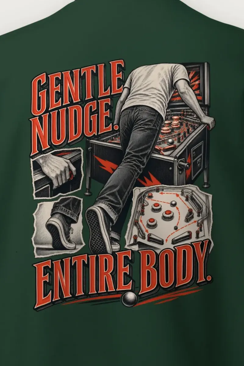 "Gentle Nudge, Entire Body" Heavy Blend Unisex Crewneck Sweatshirt - the graphic up close