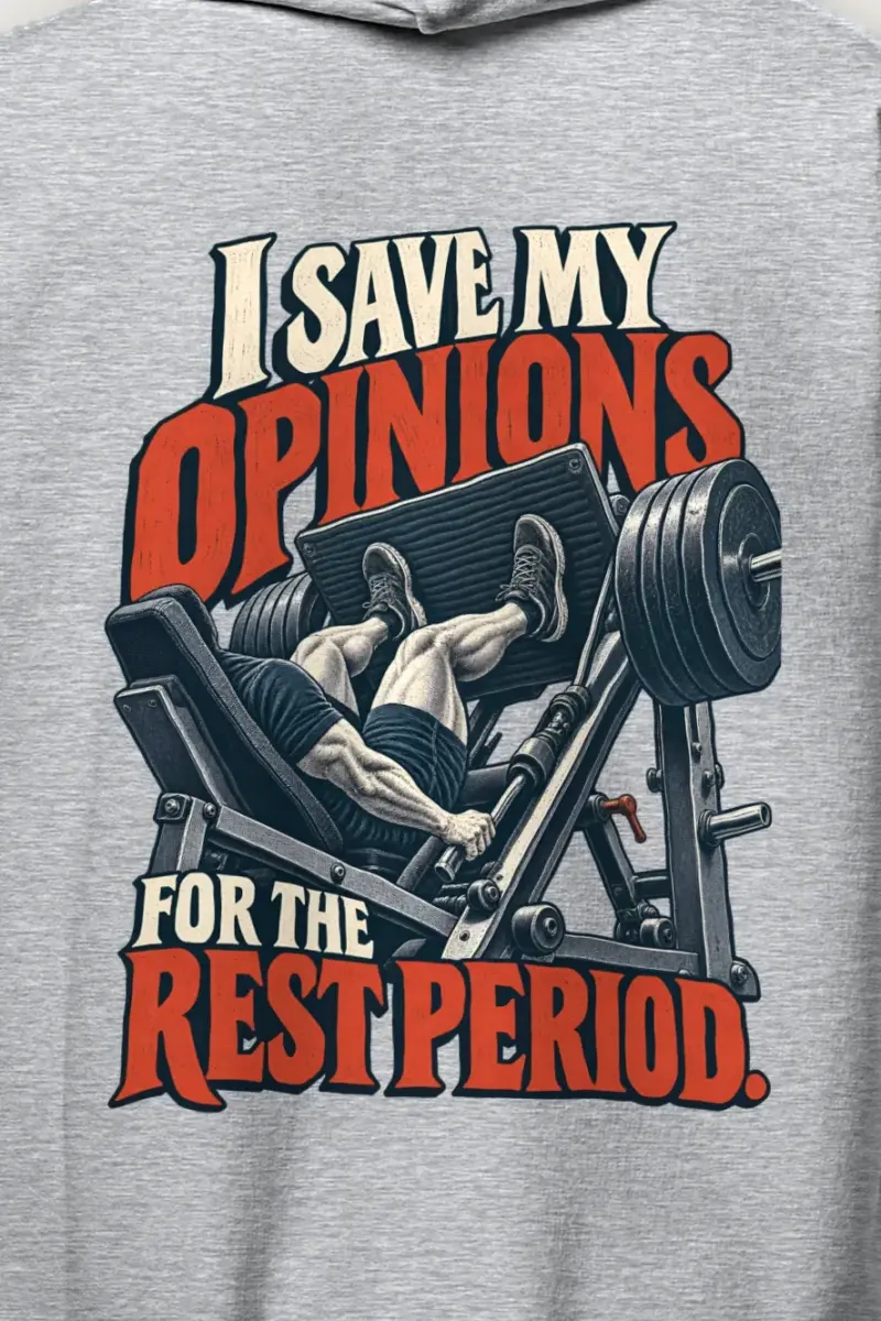 "I Save My Opinions" Heavy Blend Unisex Pullover Hoodie - the graphic up close