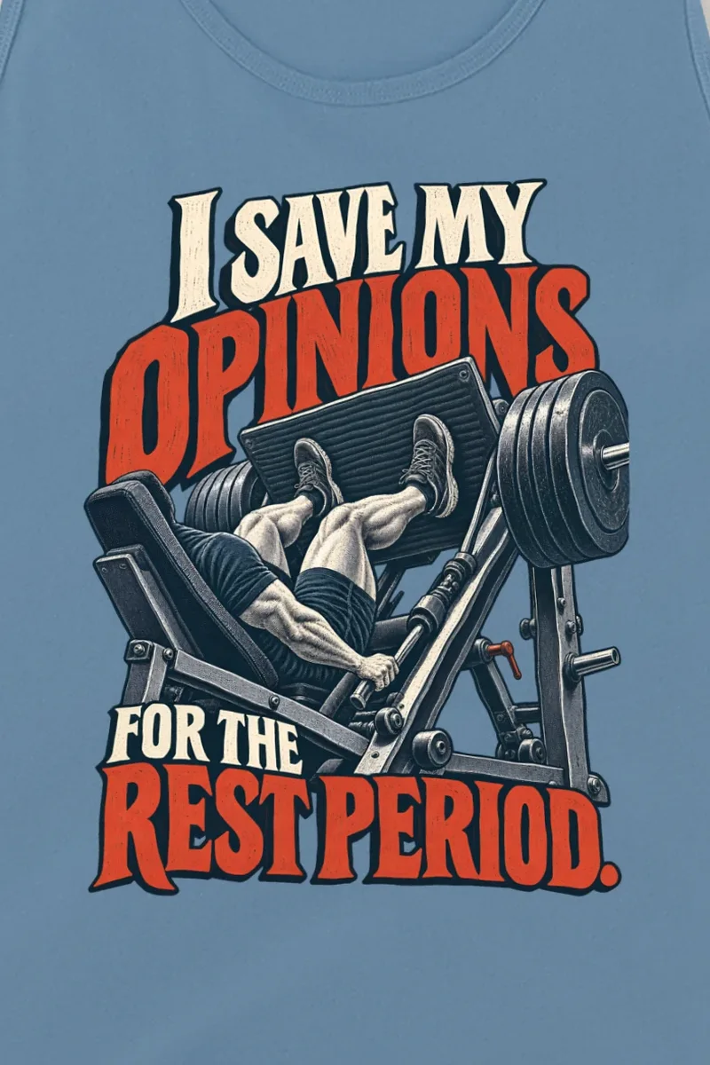 "I Save My Opinions" Unisex Jersey Tank - the graphic up close