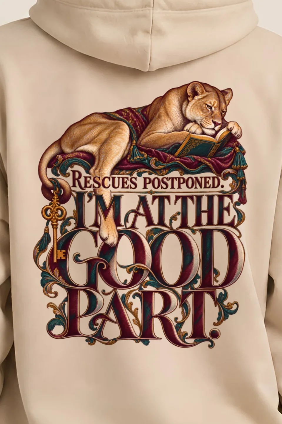"I’m At The Good Part" Unisex Pullover Hoodie - the graphic up close