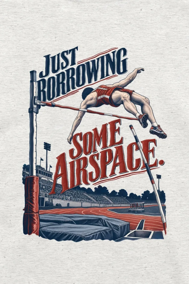 "Just Borrowing Some Airspace" Unisex Longsleeve T-shirt - the graphic up close