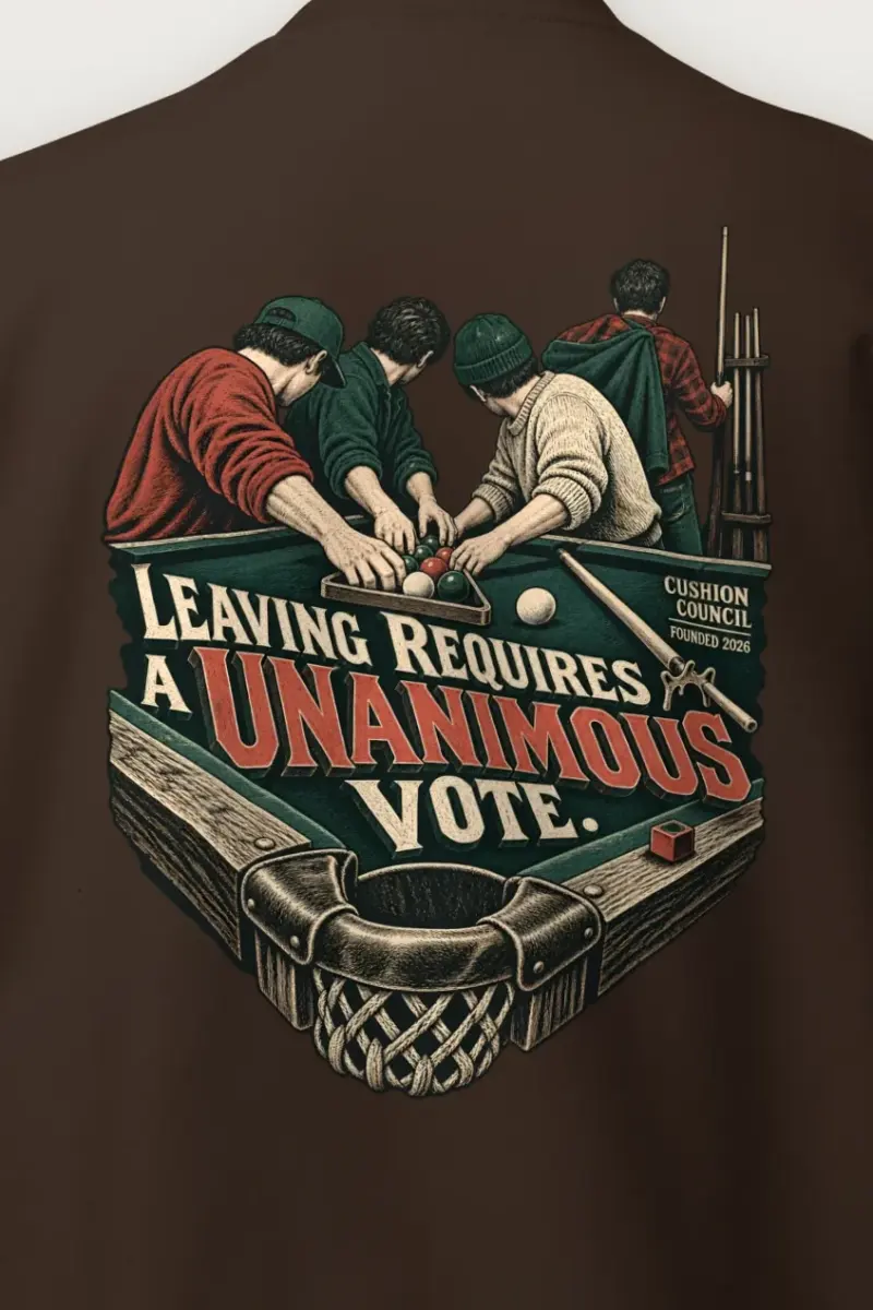 "Leaving Requires a Unanimous Vote" Heavy Blend Unisex Crewneck Sweatshirt - the graphic up close