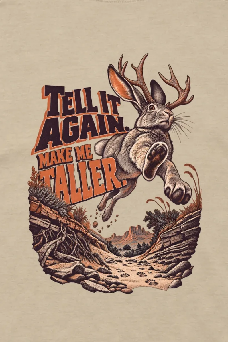 "Make Me Taller" Unisex Longsleeve T-shirt - the graphic up close