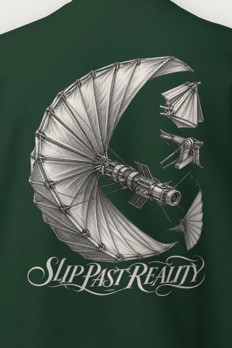 "Slip Past Reality" Heavy Blend Unisex Crewneck Sweatshirt - the graphic up close