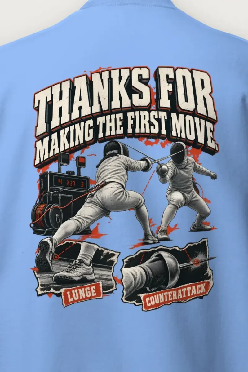 "Thanks for Making the First Move" Heavy Blend Unisex Crewneck Sweatshirt - the graphic up close