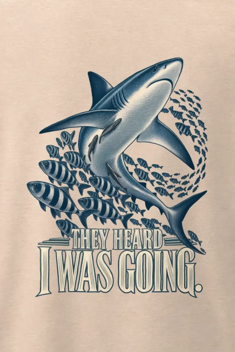 "They Heard I Was Going" Men’s Oversized Heavyweight Crewneck T-Shirt - the graphic up close